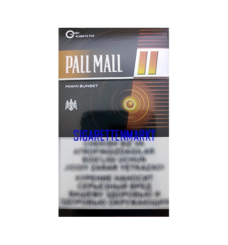 Pall Mall Miami Sunset-sigaretten - Gratis verzending. Goedkope Nederland Store.
